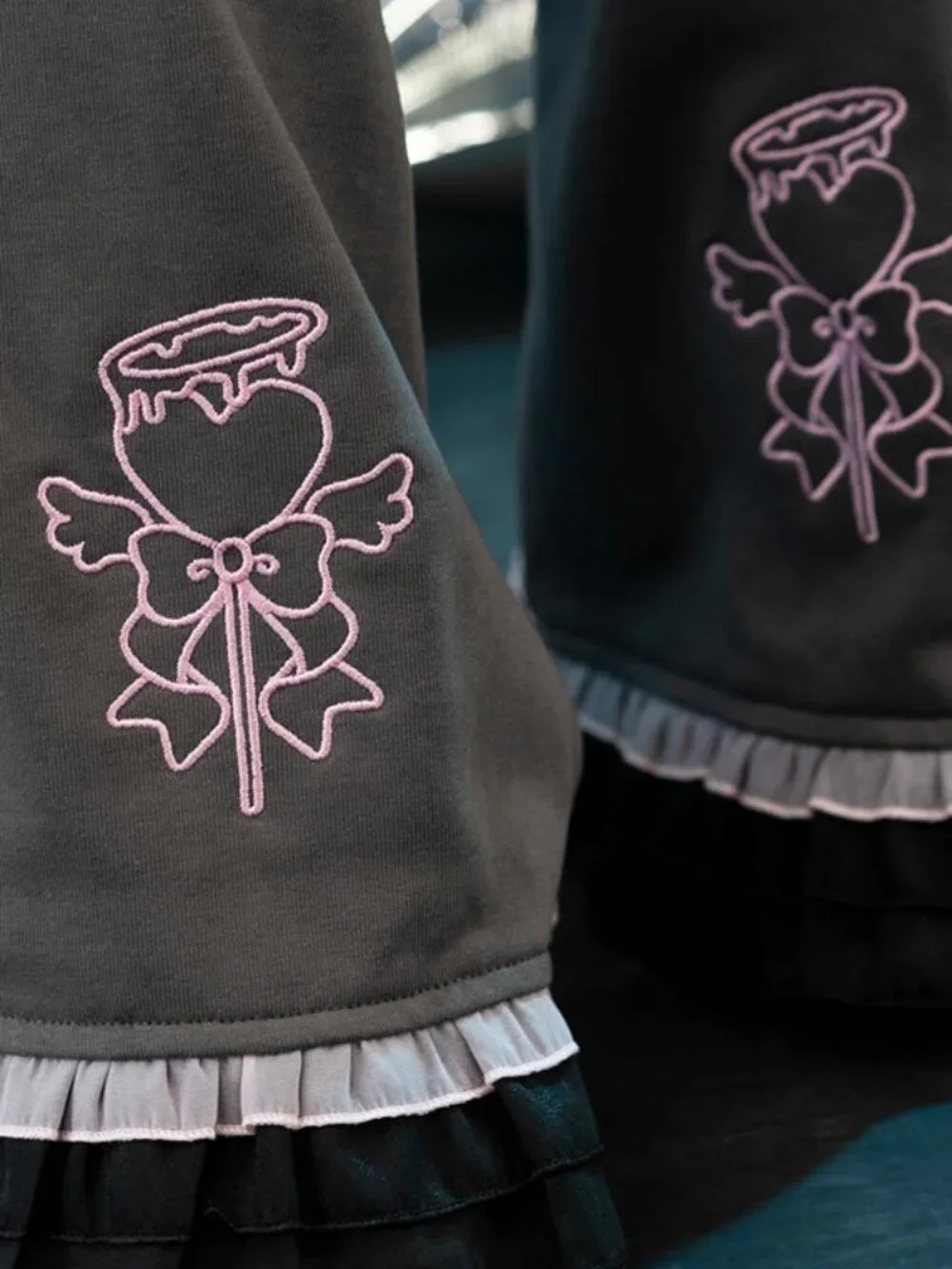NEW ACDC RAG Capsule Bunny Heart Hack Grey/Pink Leg Warmer